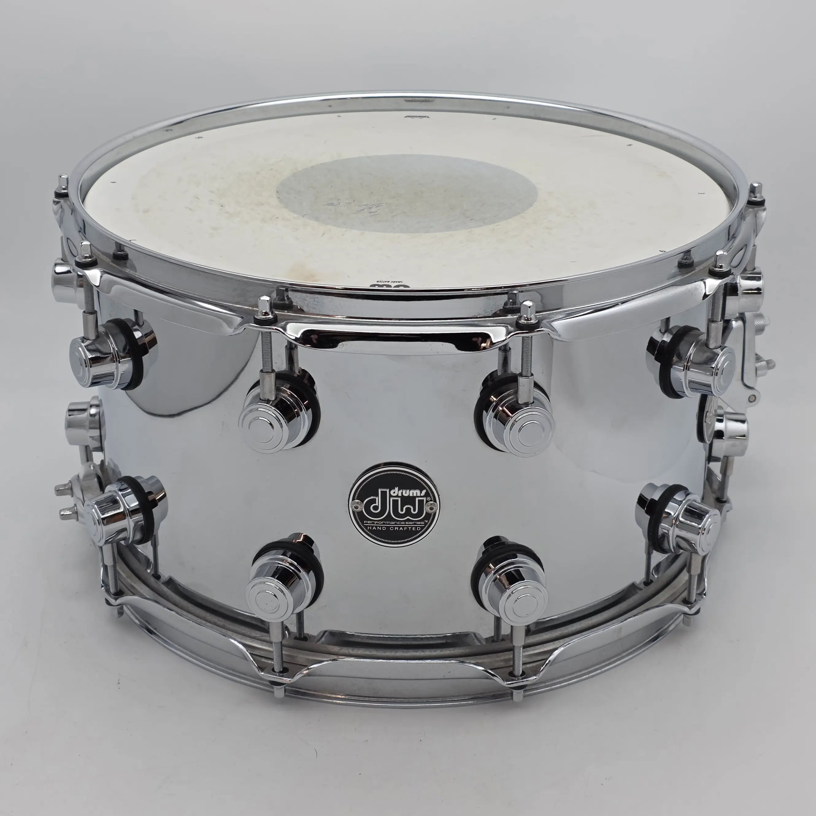 Used DW Performance Chrome Over Steel Snare Drum 14x8 - Very Good - Drum Center Of Portsmouth