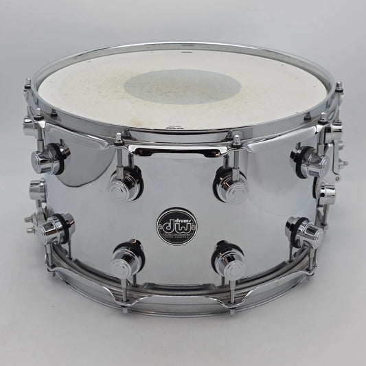 Used DW Performance Chrome Over Steel Snare Drum 14x8 - Very Good - Drum Center Of Portsmouth