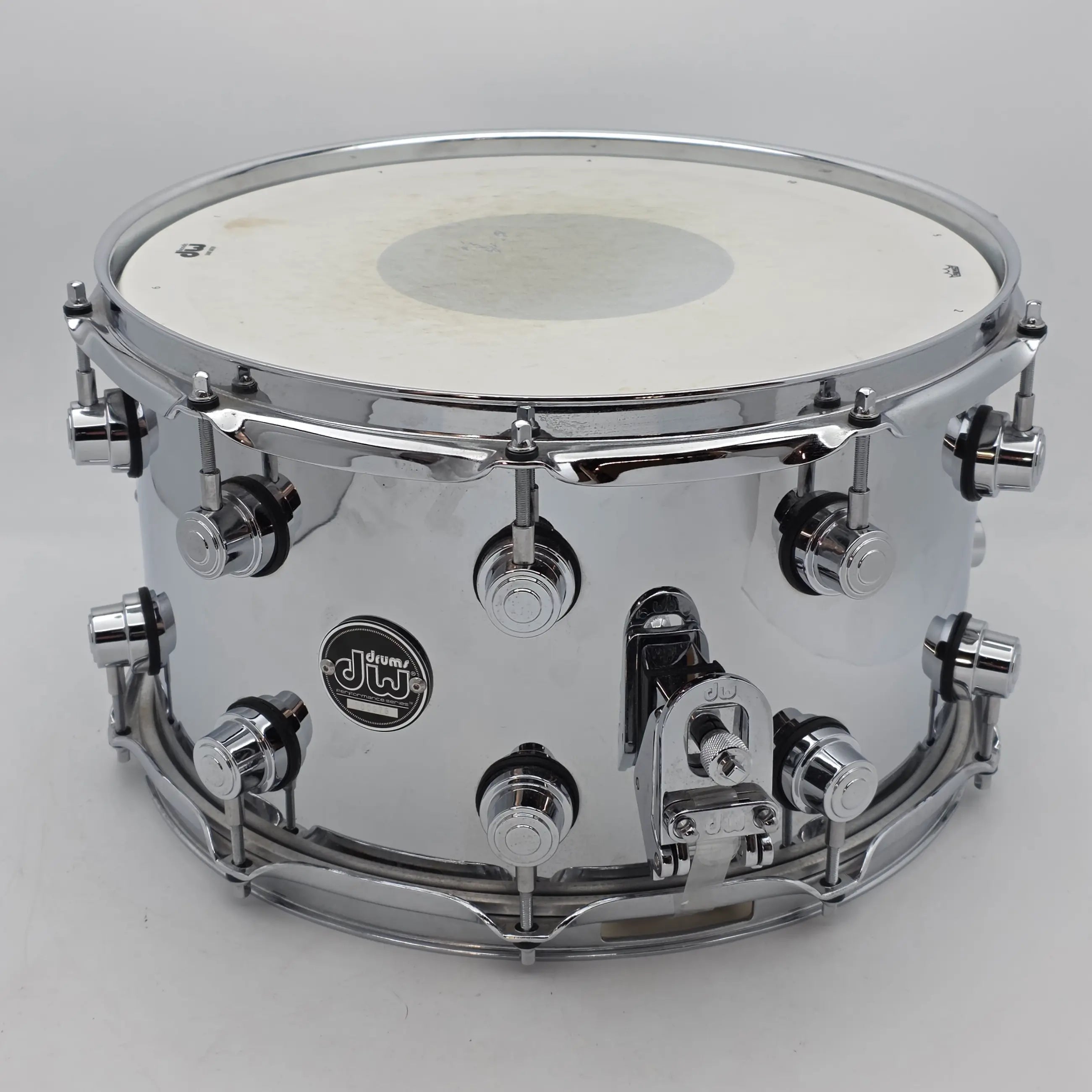 Used DW Performance Chrome Over Steel Snare Drum 14x8 - Very Good - Drum Center Of Portsmouth