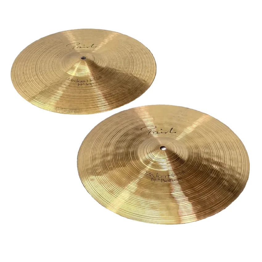 Used Paiste Signature Medium Hi Hat Cymbals 14" - Good - Drum Center Of Portsmouth