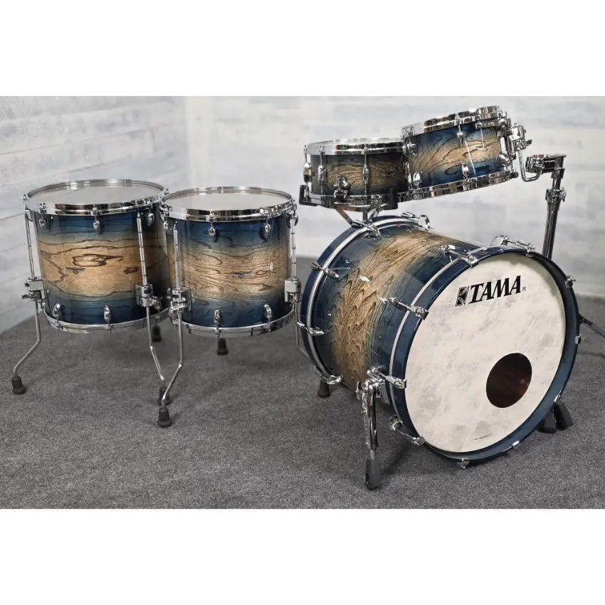 Used Tama Star Walnut 5pc Drum Set Indigo Japanese Sen Burst - Good - Drum Center Of Portsmouth