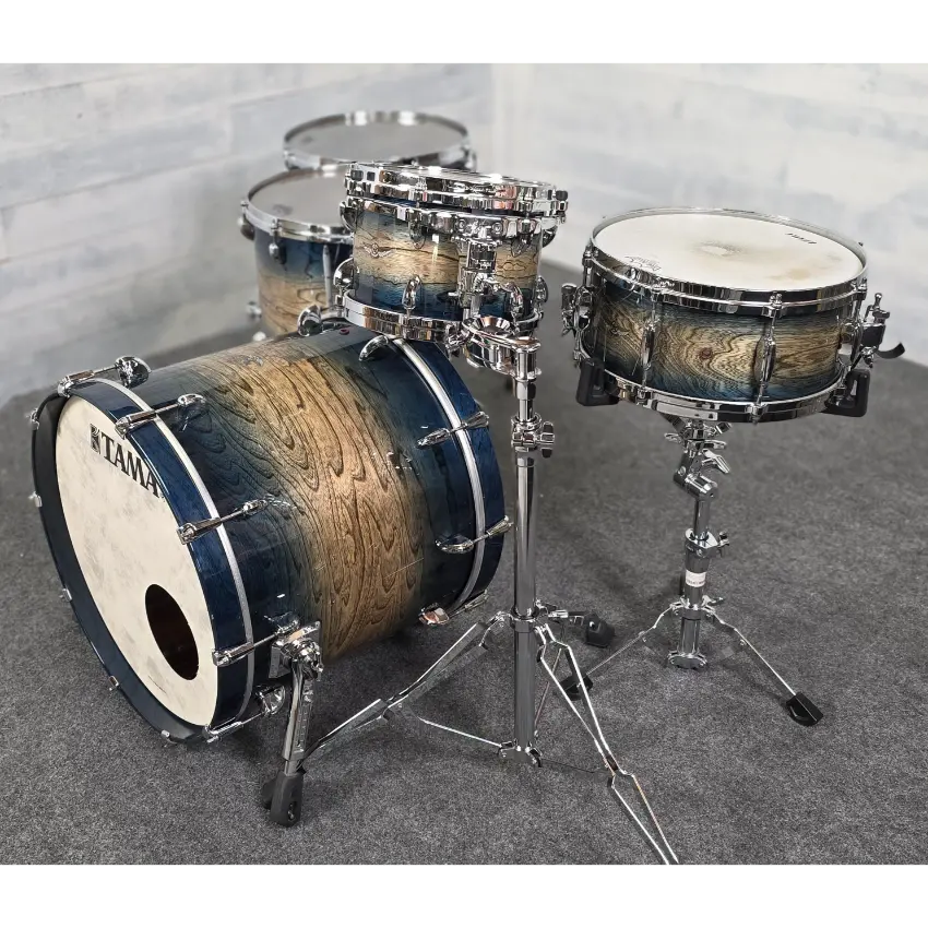 Used Tama Star Walnut 5pc Drum Set Indigo Japanese Sen Burst - Good - Drum Center Of Portsmouth
