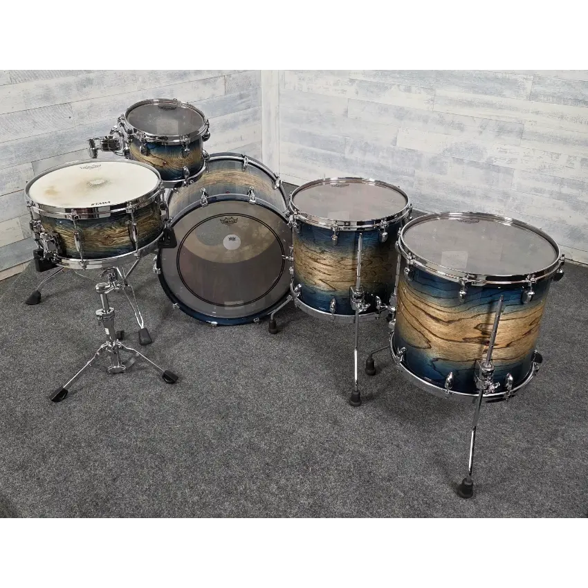 Used Tama Star Walnut 5pc Drum Set Indigo Japanese Sen Burst - Good - Drum Center Of Portsmouth