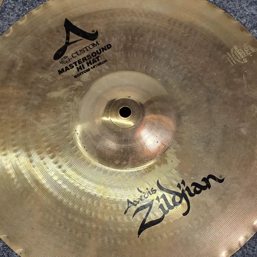 Used Zildjian A Custom Mastersound Hi Hat Cymbals 14" - Good - Drum Center Of Portsmouth