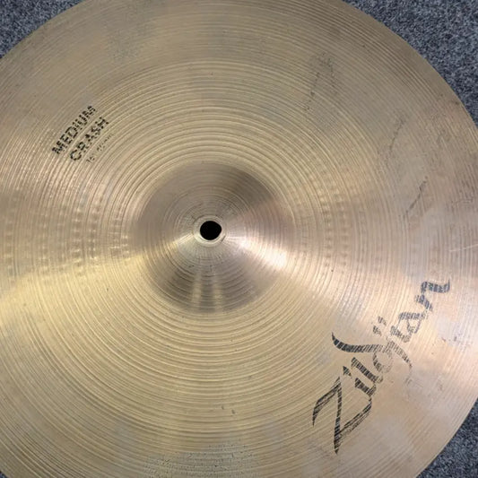 Used Zildjian A Medium Crash Cymbal 16" (keyholed) - Good - Drum Center Of Portsmouth