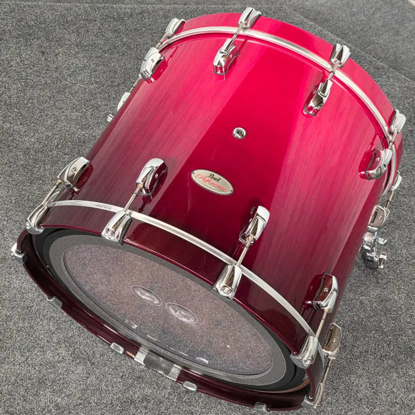 Used Pearl Reference 4pc Drum Set Scarlet Fade w/Cases - Very Good - Drum Center Of Portsmouth