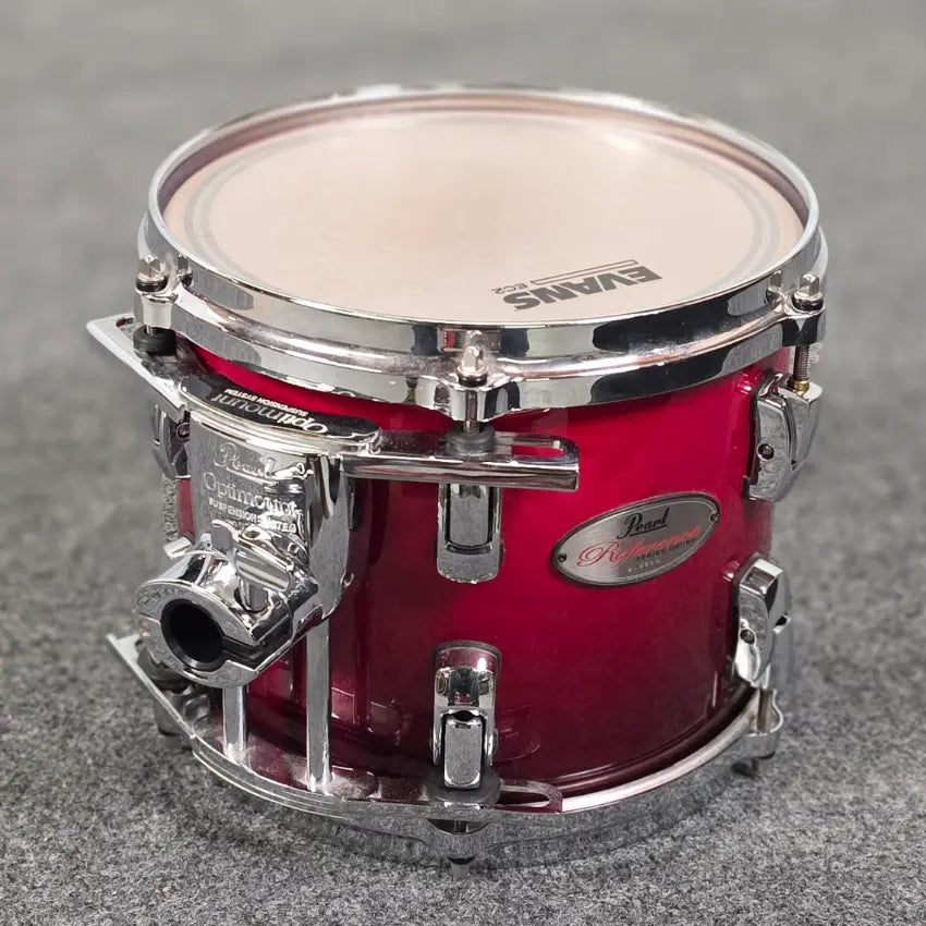Used Pearl Reference 4pc Drum Set Scarlet Fade w/Cases - Very Good - Drum Center Of Portsmouth
