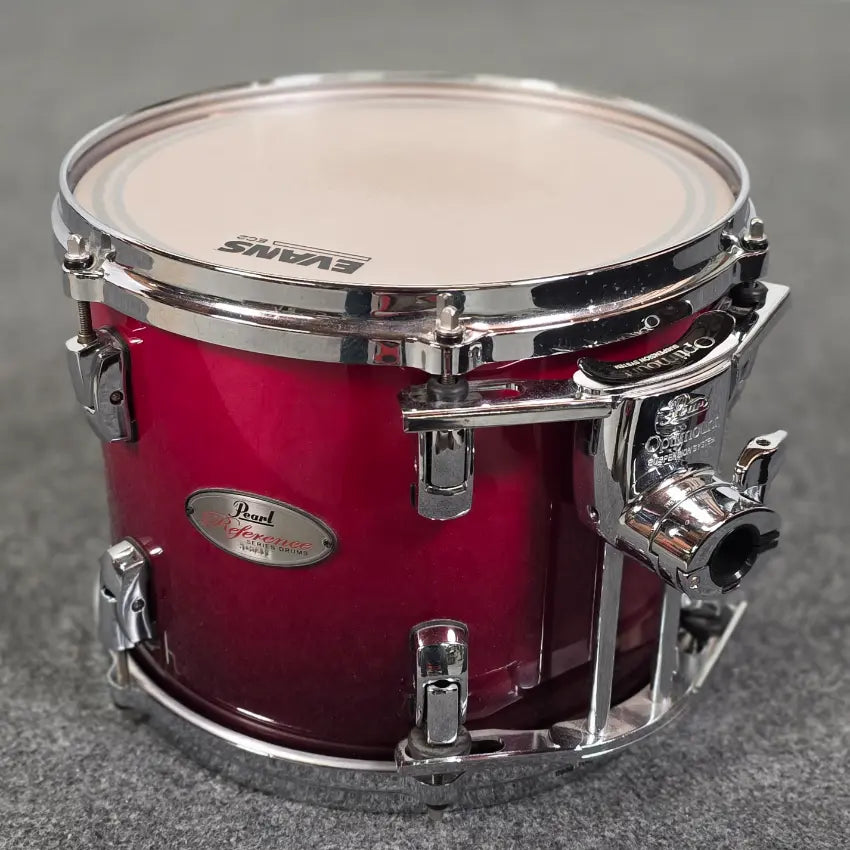 Used Pearl Reference 4pc Drum Set Scarlet Fade w/Cases - Very Good - Drum Center Of Portsmouth
