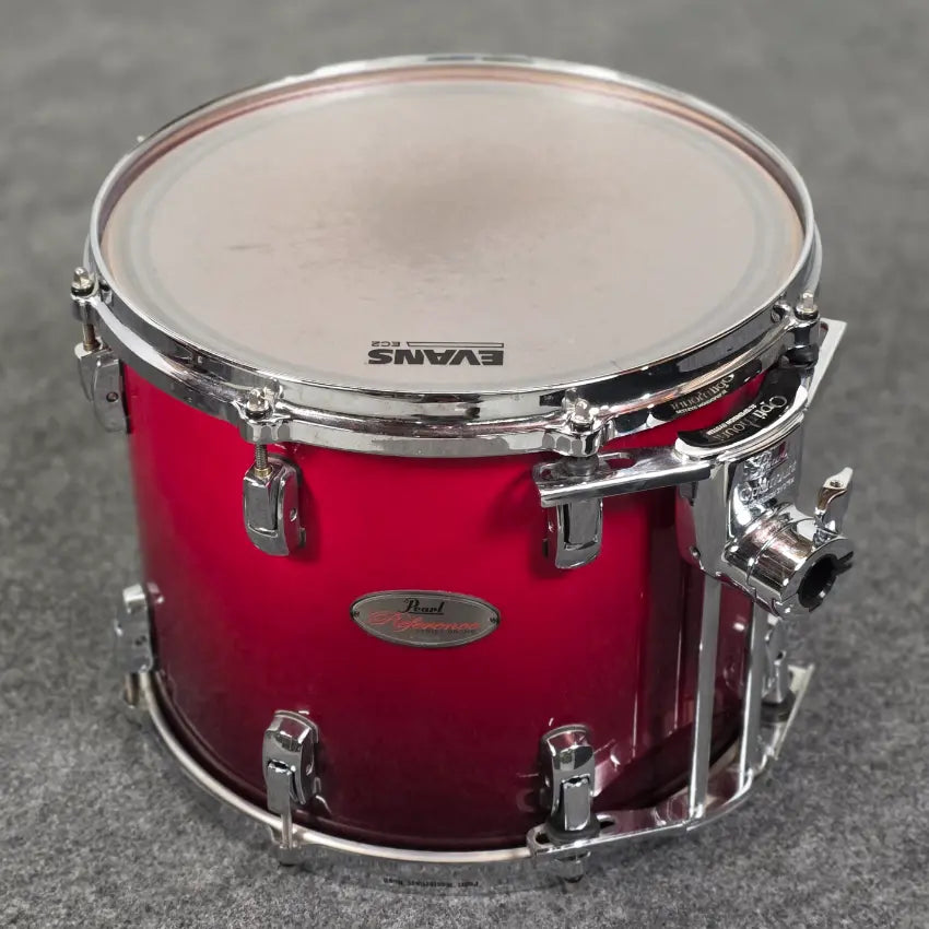 Used Pearl Reference 4pc Drum Set Scarlet Fade w/Cases - Very Good - Drum Center Of Portsmouth