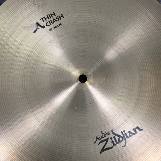 Used Zildjian A Thin Crash Cymbal 14" - Very Good - Drum Center Of Portsmouth