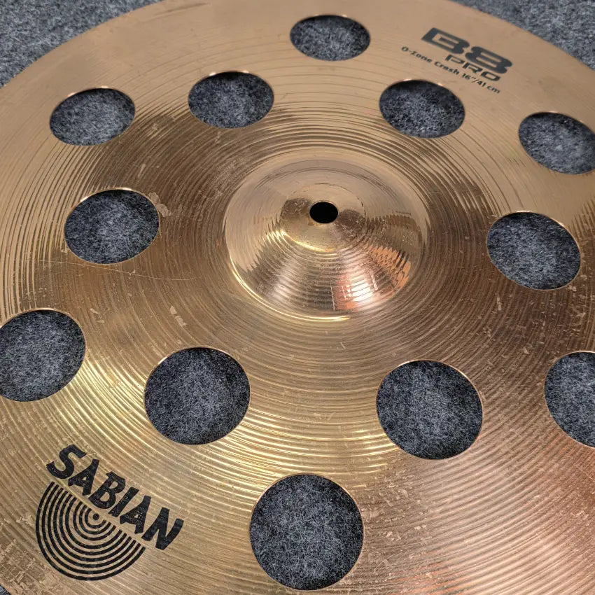 Used Sabian B8 Pro O-Zone Crash Cymbal 16" - Good - Drum Center Of Portsmouth