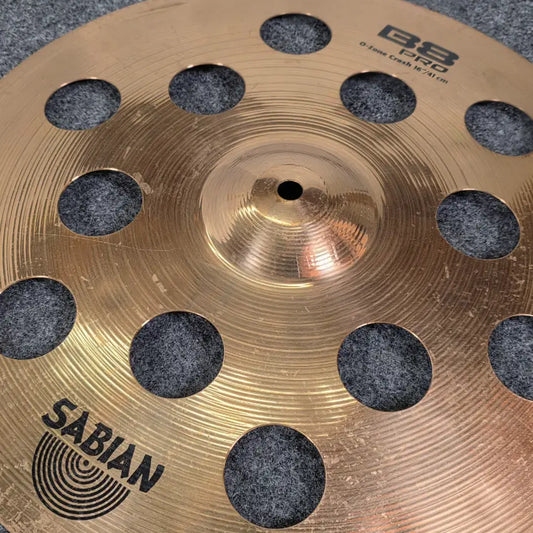 Used Sabian B8 Pro O-Zone Crash Cymbal 16" - Good - Drum Center Of Portsmouth
