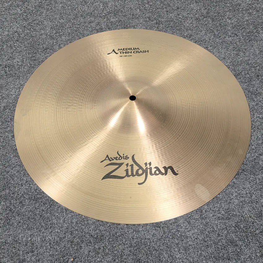 Used Zildjian A Medium Thin Crash Cymbal 18" - Very Good - Drum Center Of Portsmouth