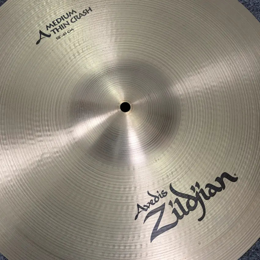 Used Zildjian A Medium Thin Crash Cymbal 18" - Very Good - Drum Center Of Portsmouth