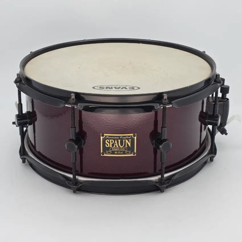 Used Spaun Steel Snare Drum 13x6.5 w/Black Nickel Hw - Good - Drum Center Of Portsmouth