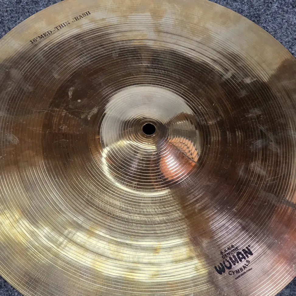 Used Wuhan Medium Thin Crash Cymbal 16" - Good - Drum Center Of Portsmouth