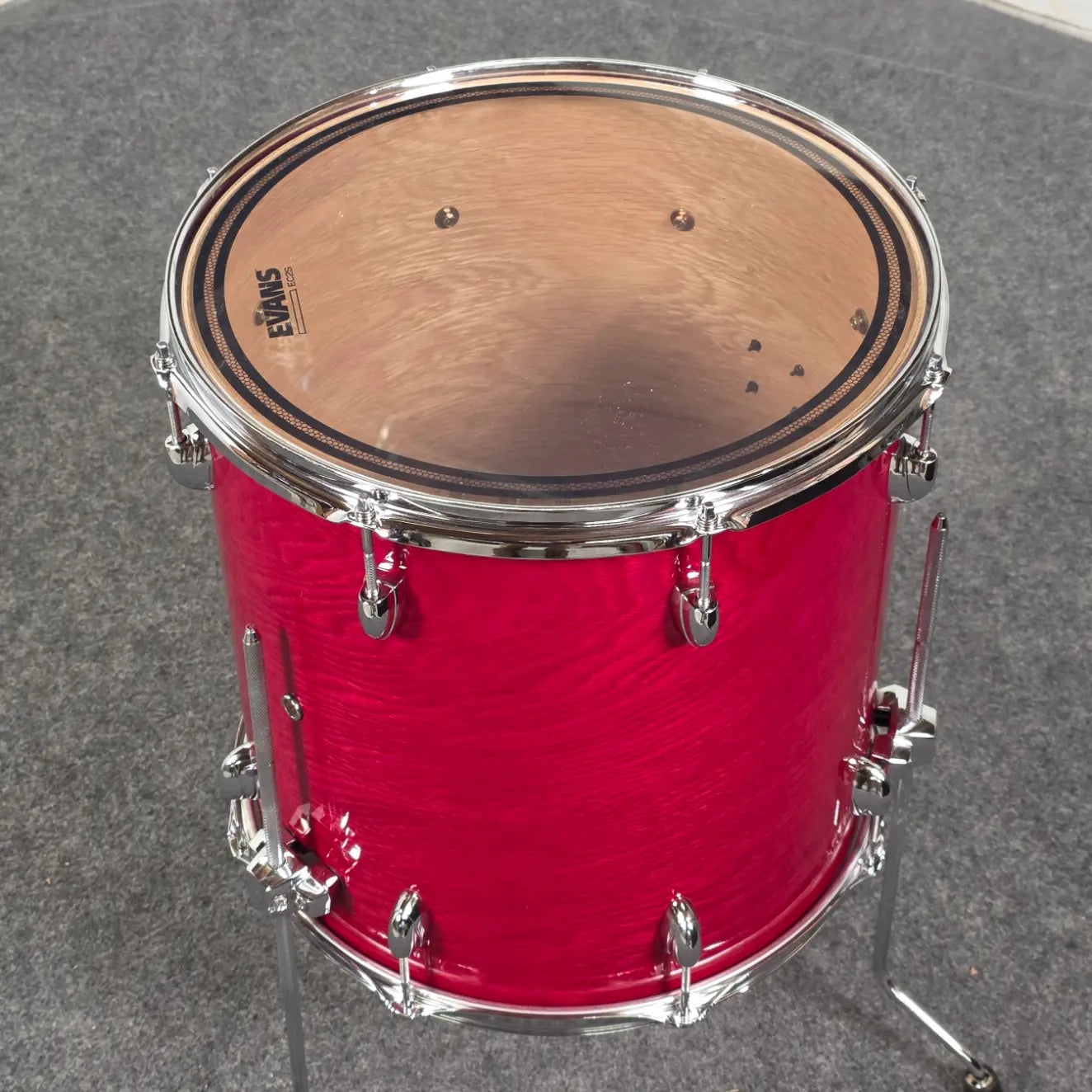 Used Yamaha Oak Custom Floor Tom 16x16 Red - Very Good - Drum Center Of Portsmouth