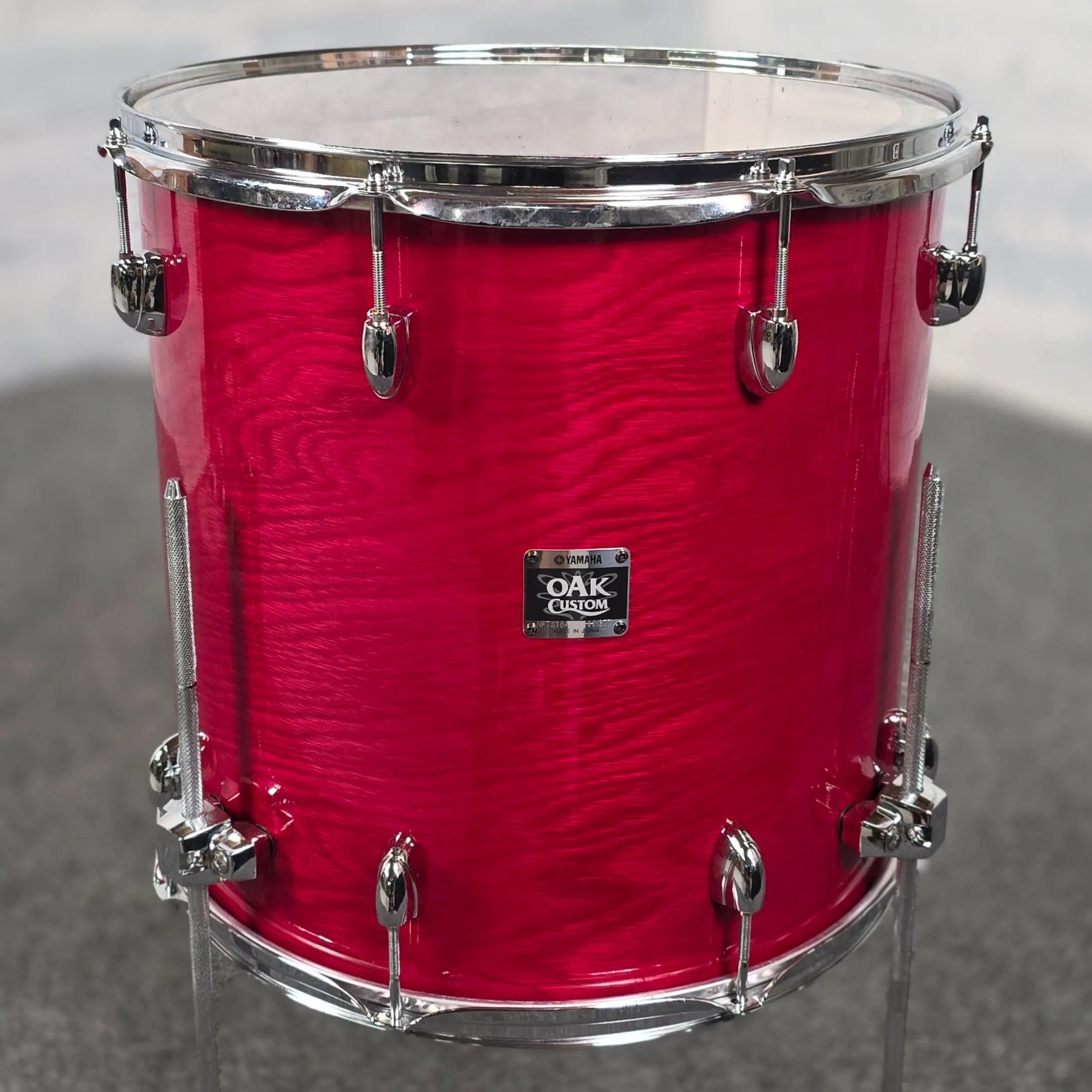 Used Yamaha Oak Custom Floor Tom 16x16 Red - Very Good - Drum Center Of Portsmouth