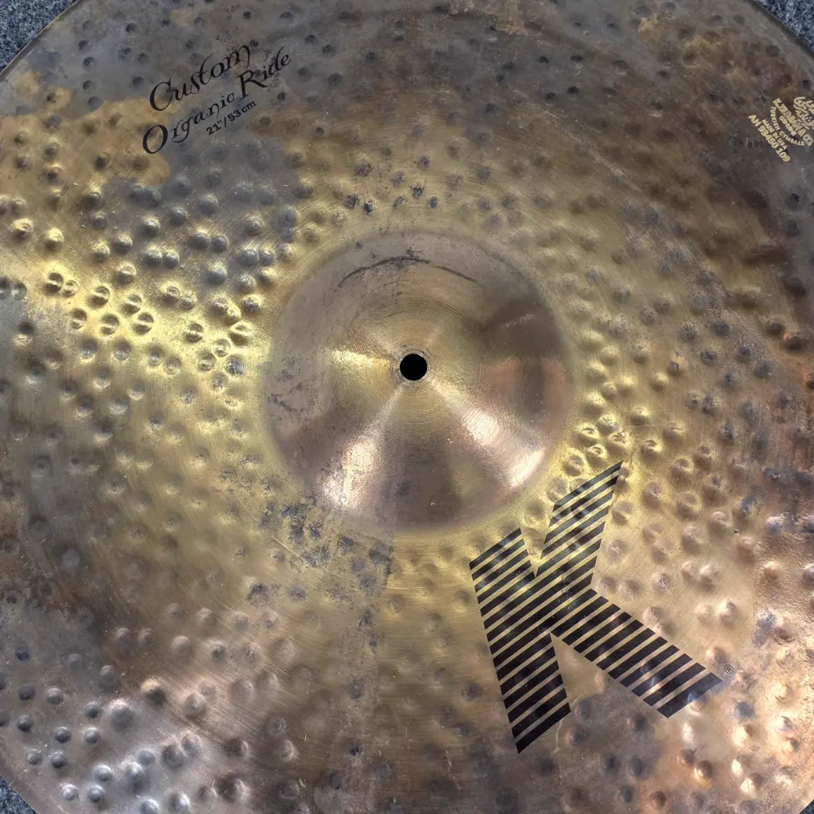 Used Zildjian K Custom Organic Ride Cymbal 21" 2492 grams - Very Good - Drum Center Of Portsmouth