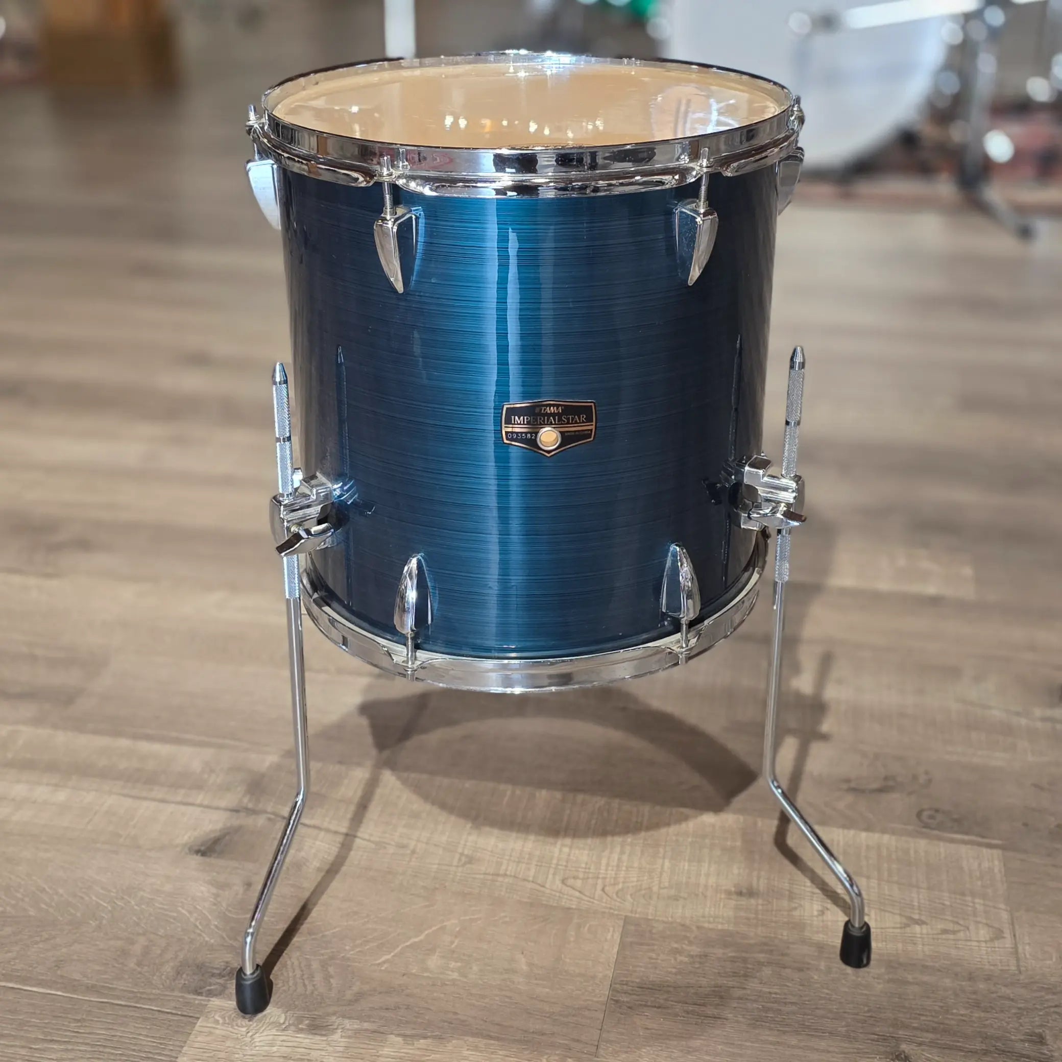 Used Tama Imperialstar 5pc Drum Set Hairline Blue - Good - Drum Center Of Portsmouth