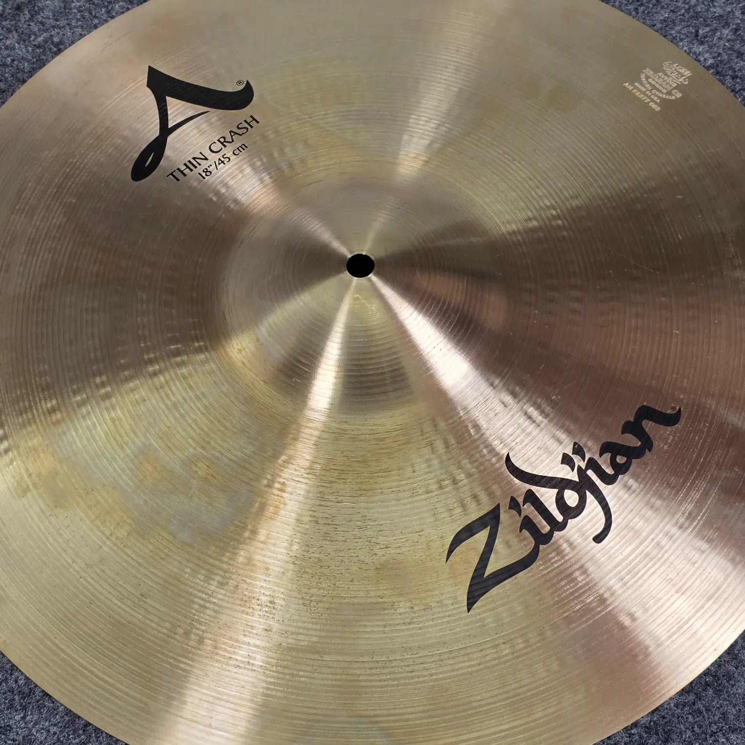 Used Zildjian A Thin Crash Cymbal 18" - Very Good - Drum Center Of Portsmouth