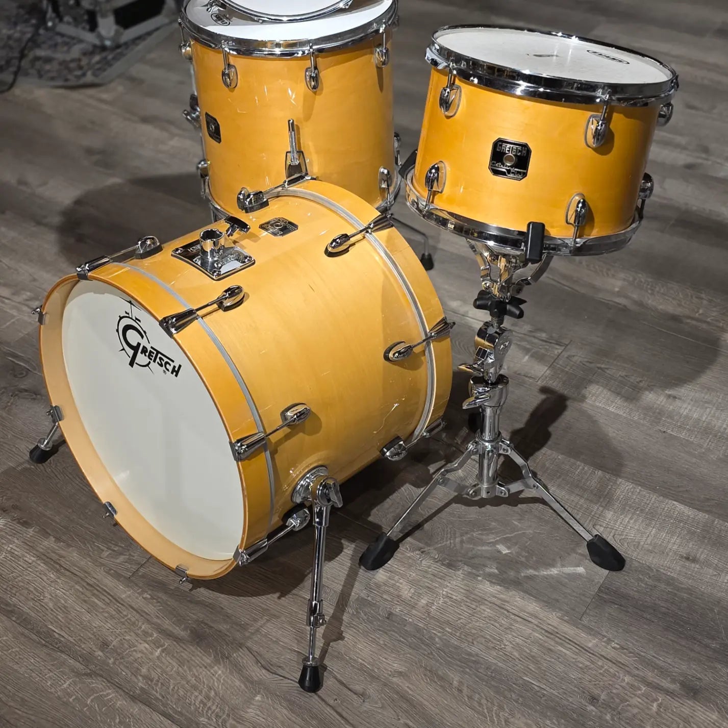 Used Gretsch Catalina Club 4pc Drum Set Gloss Natural - Good - Drum Center Of Portsmouth