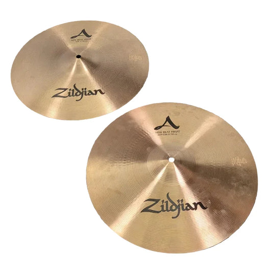 Used Zildjian A New Beat Hi Hat Cymbals 15" 1072/1648 grams - Very Good - Drum Center Of Portsmouth