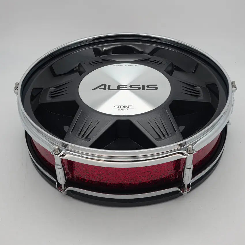 Used Alesis Strike Pro Snare Drum Pad 14 Red Sparkle - Good - Drum Center Of Portsmouth