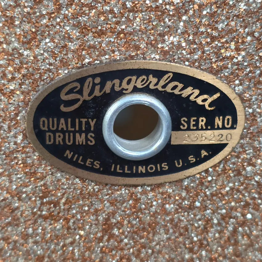 Used Vintage Slingerland Floor Tom 16x16 Champagne Sparkle - Fair - Drum Center Of Portsmouth
