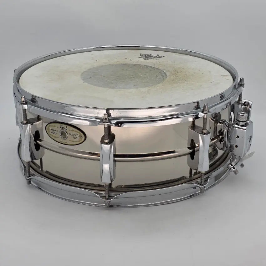 Used Pearl Sensitone Steel Snare Drum 14x5 - Good - Drum Center Of Portsmouth