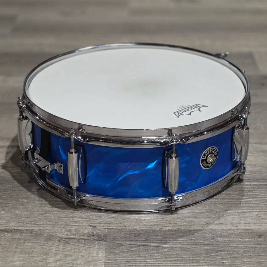 Used Gretsch Catalina Club 4pc Drum Set Blue Satin Flame - Very Good - Drum Center Of Portsmouth