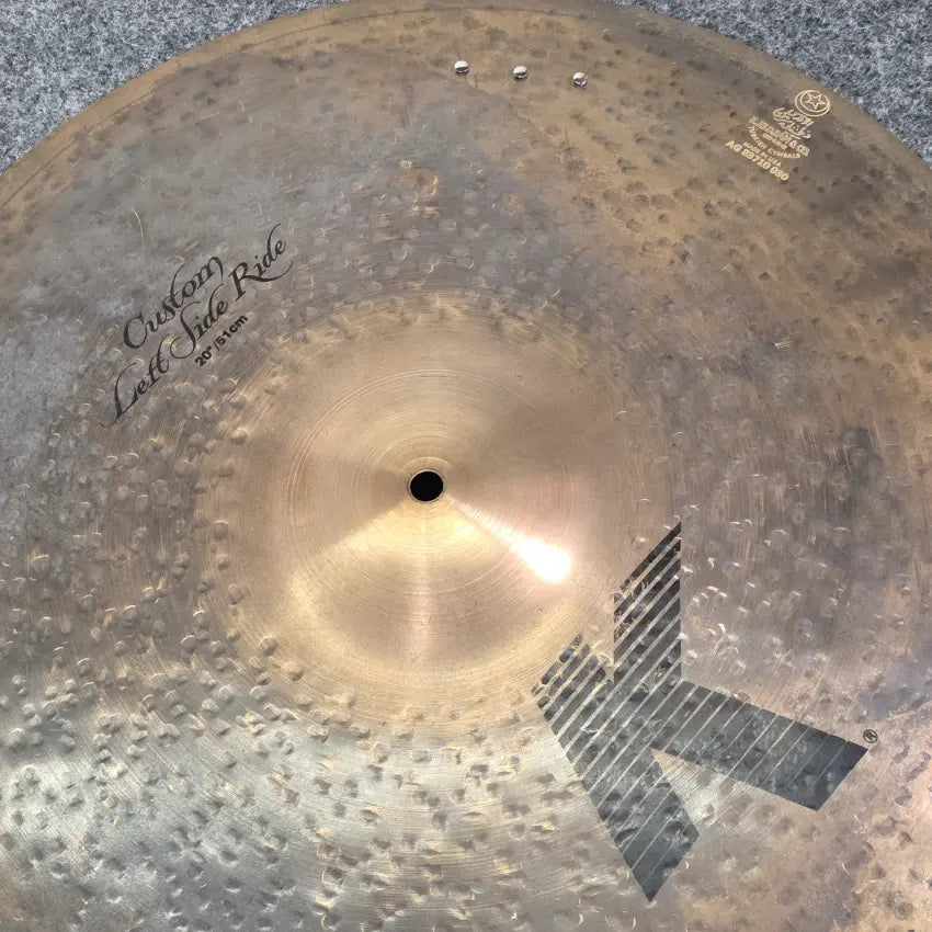Used Zildjian K Custom Left Side Ride Cymbal 20" 2463 grams - Very Good - Drum Center Of Portsmouth