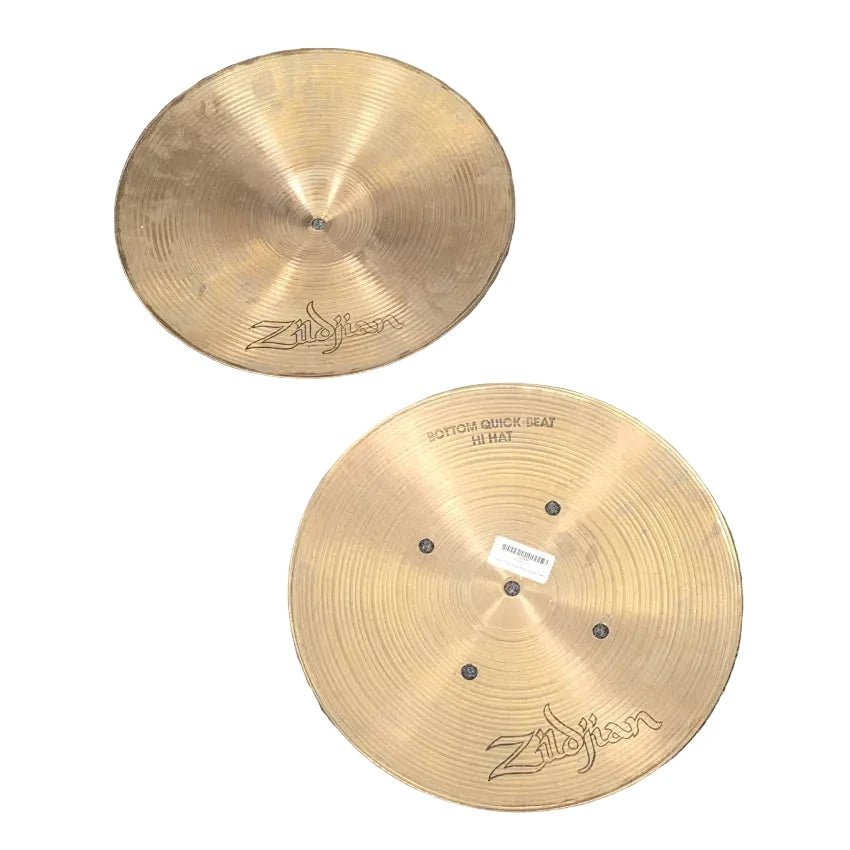 Used Zildjian A Quick Beat Hi Hat Cymbals 14" - Very Good - Drum Center Of Portsmouth