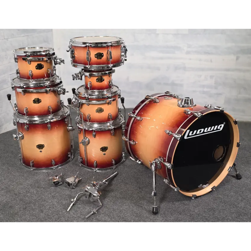Used Ludwig Element 8pc Drum Set Sunburst - Good - Drum Center Of Portsmouth
