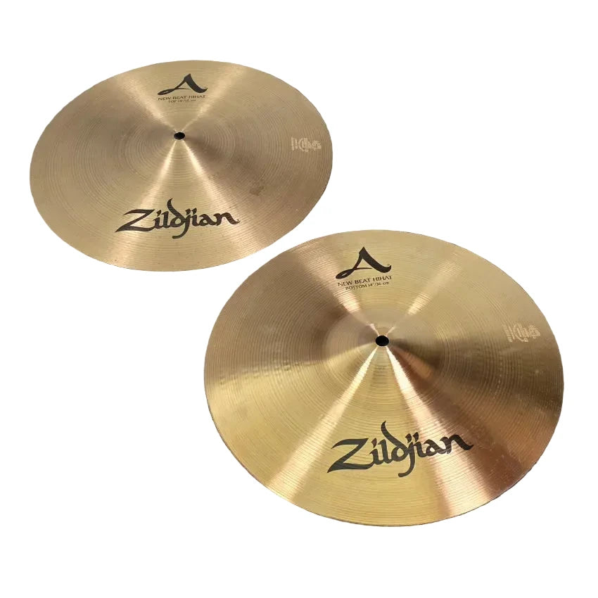 Used Zildjian A New Beat Hi Hat Cymbals 14" - Very Good - Drum Center Of Portsmouth