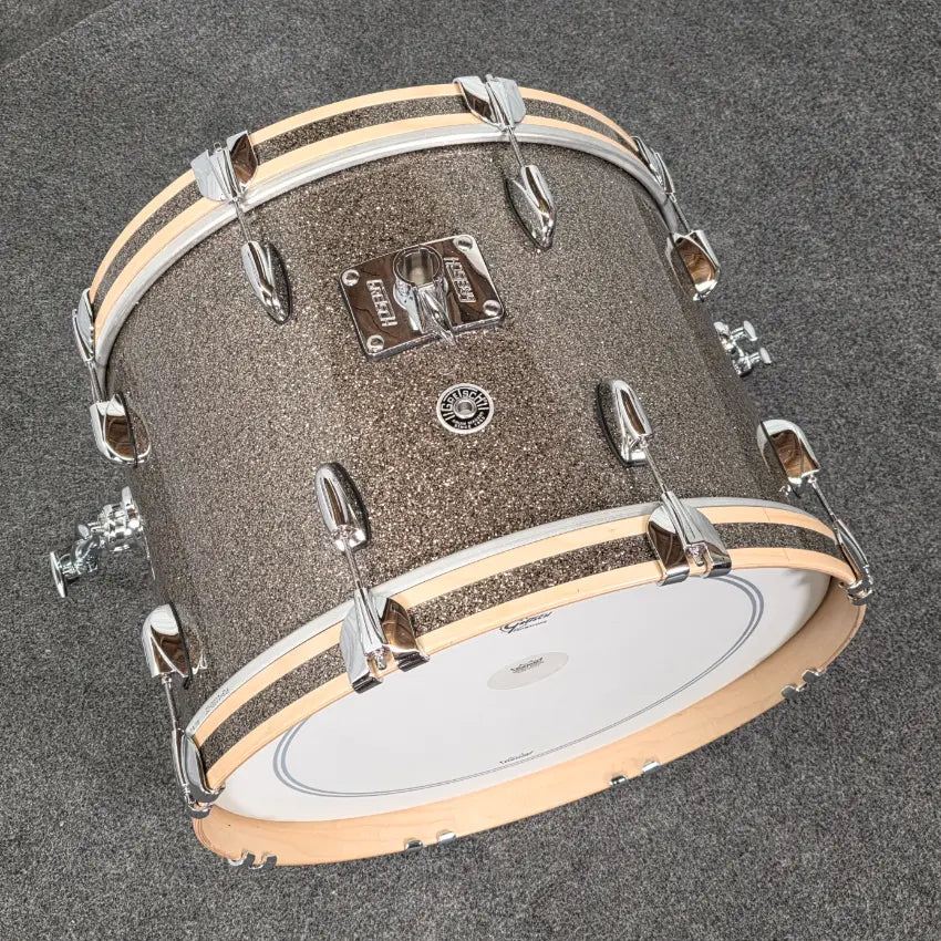 Used Gretsch Brooklyn 3pc Drum Set Pewter Sparkle - Very Good - Drum Center Of Portsmouth