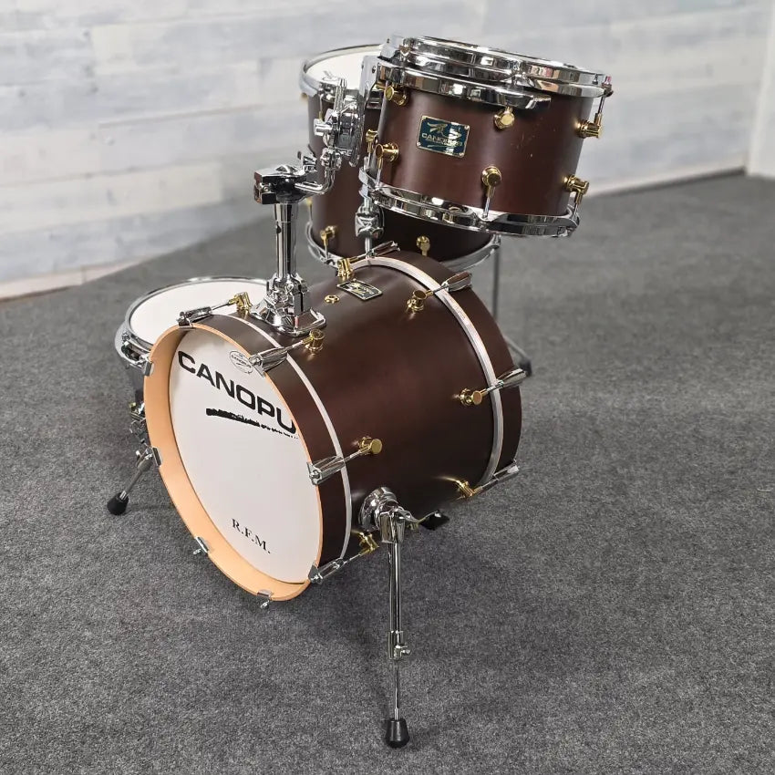 Used Canopus RFM Club 4pc Drum Set Bitter Brown Oil - Good - Drum Center Of Portsmouth