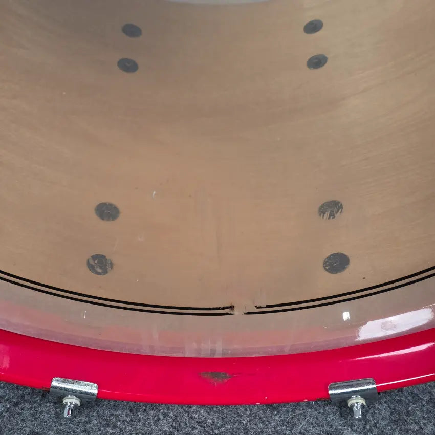 Used Pearl World Series Bass Drum 22x16 Red Gloss - Very Good - Drum Center Of Portsmouth
