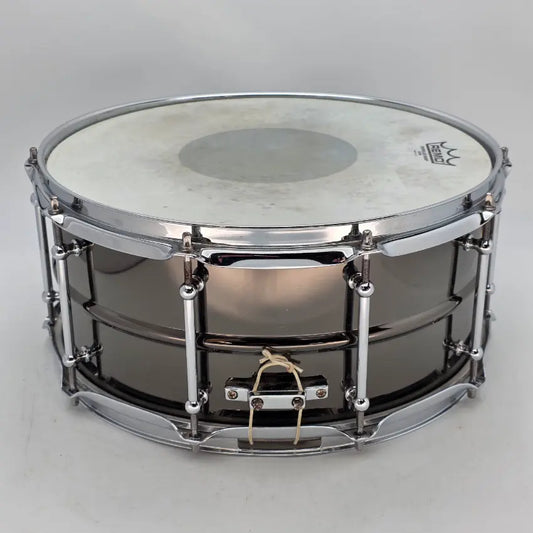 Used Ludwig Black Magic Brass Snare Drum 14x6.5 w/ Chrome HW - Good - Drum Center Of Portsmouth