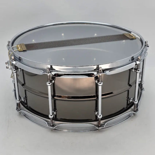 Used Ludwig Black Magic Brass Snare Drum 14x6.5 w/ Chrome HW - Good - Drum Center Of Portsmouth