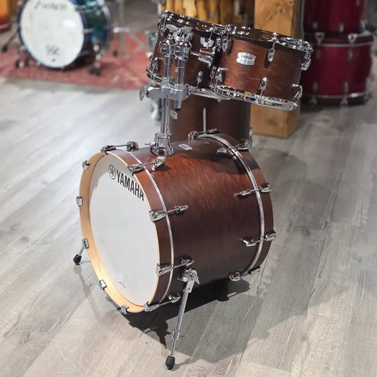 Used Yamaha Tour Custom Maple 4pc Drum Set Chocolate Satin - Very Good - Drum Center Of Portsmouth