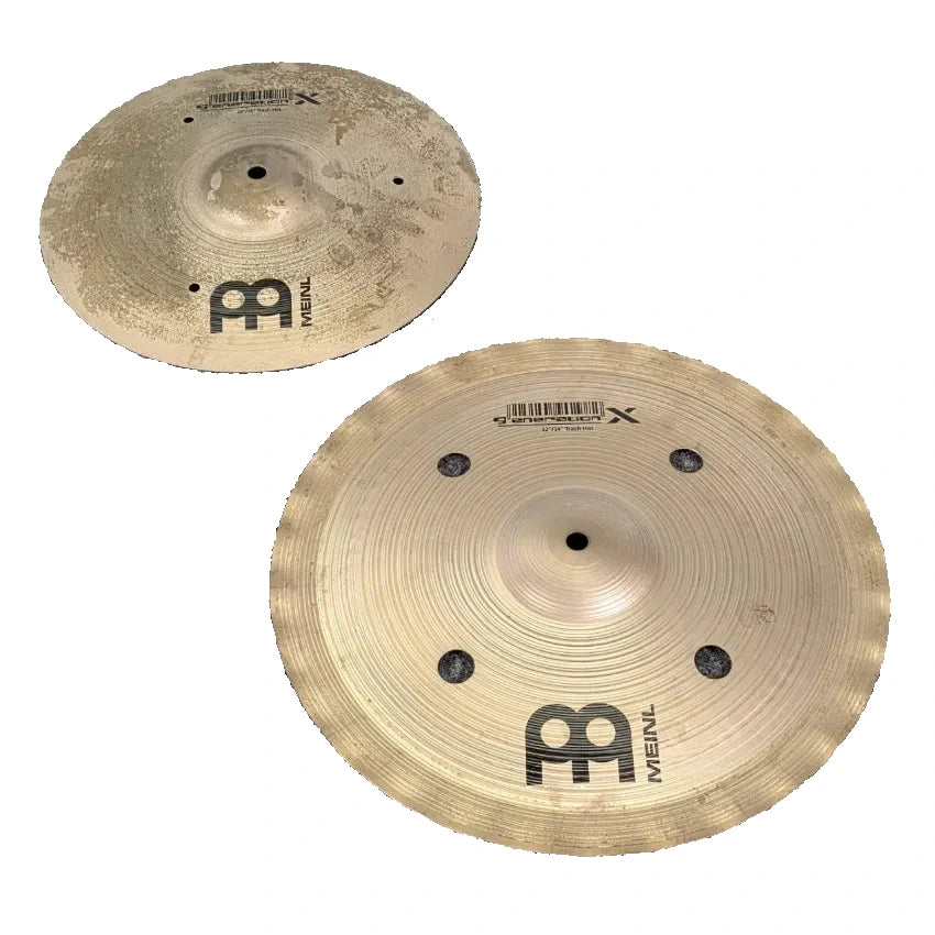 Used Meinl Generation X Trash Hats 12"/14" - Good - Drum Center Of Portsmouth