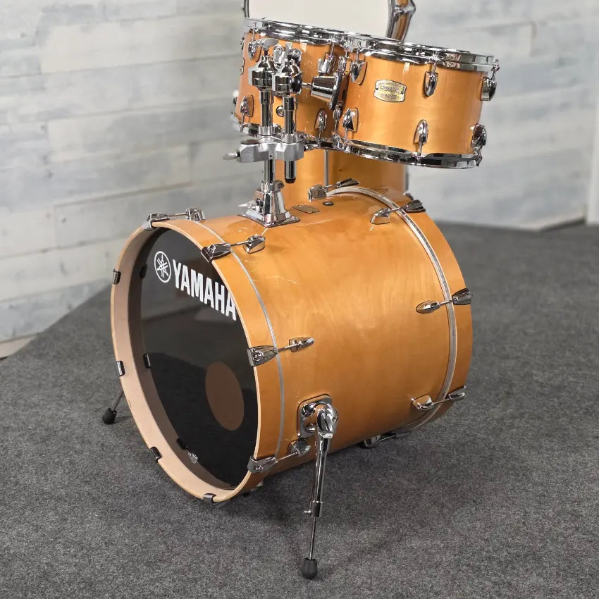 Used Yamaha Stage Custom 5pc Drum Set Natural Wood - Very Good - Drum Center Of Portsmouth