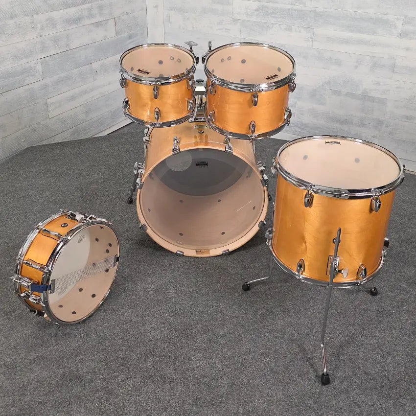 Used Yamaha Stage Custom 5pc Drum Set Natural Wood - Very Good - Drum Center Of Portsmouth