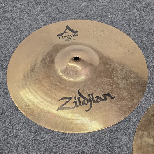 Used Zildjian A Custom Hi Hat Cymbals 14" - Good - Drum Center Of Portsmouth
