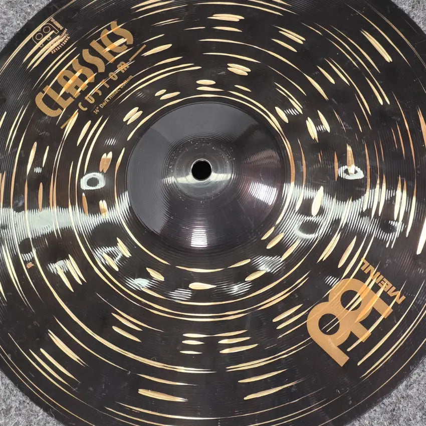 Used Meinl Classics Custom Dark Hi Hat Cymbals 14 - Good - Drum Center Of Portsmouth