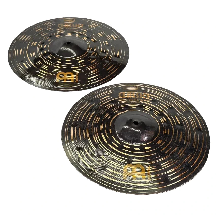 Used Meinl Classics Custom Dark Hi Hat Cymbals 14 - Good - Drum Center Of Portsmouth