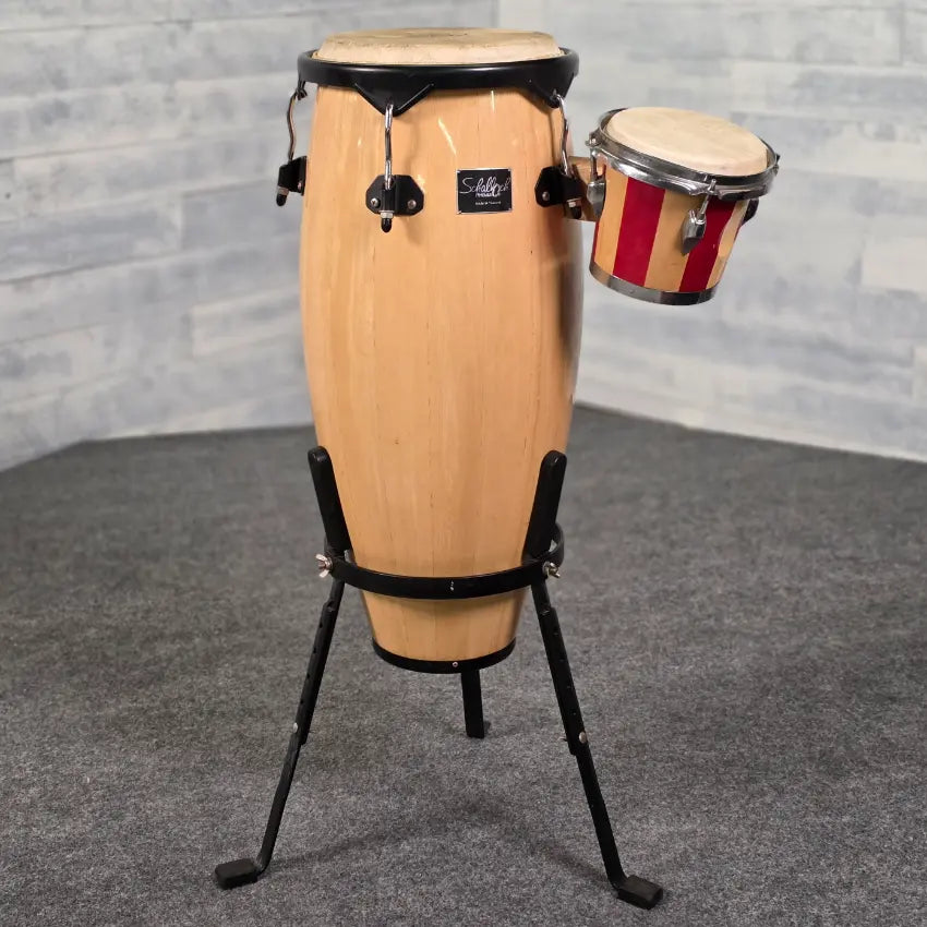 Used Schalloch Conga 10" & Bongo 6" w/Stand - Fair - Drum Center Of Portsmouth