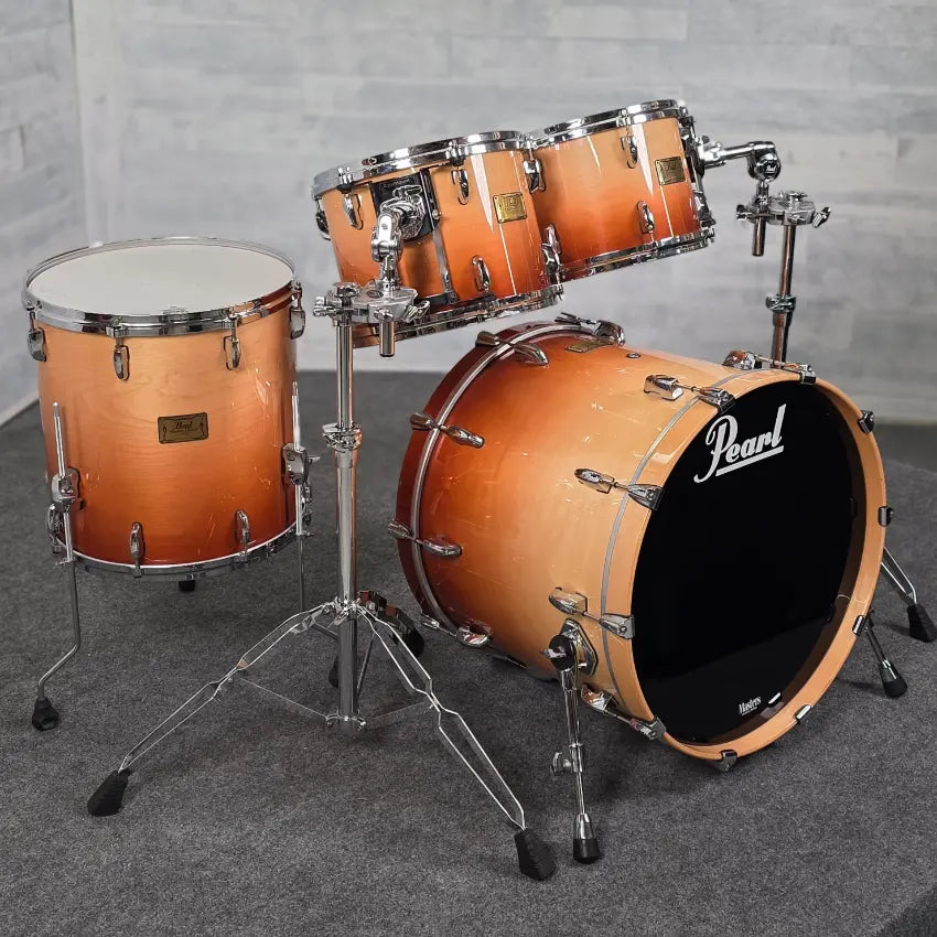 Used Pearl Masters Custom MRX 4pc Drum Set Sunrise Fade - Good - Drum Center Of Portsmouth