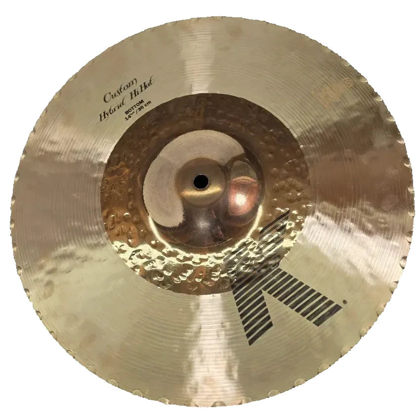 Used Zildjian K Custom Hybrid Hi Hat Cymbals 14 - Very Good - Drum Center Of Portsmouth